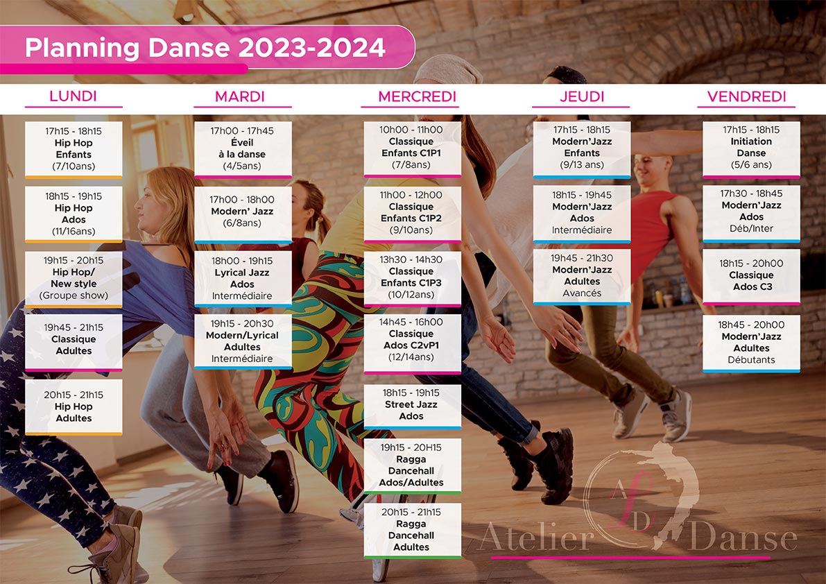 Planning Danse 2024